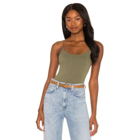 FREE PEOPLE Offline Seamless Bodysuit in Dusty Olive - Picture 2 of 6